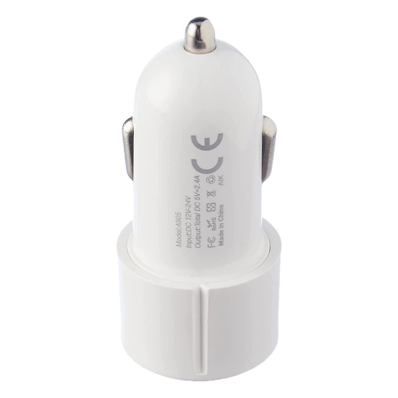 Aspor A905 Car Charger With USB-C Cable - USB / White