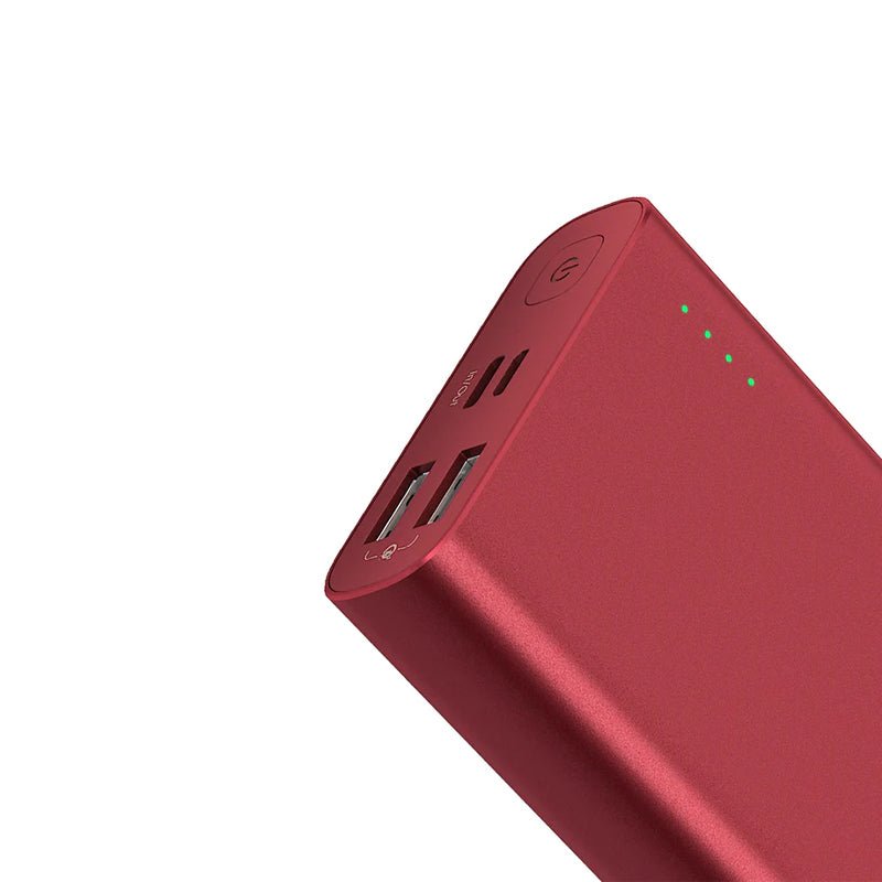 AUKEY 10,000mAh USB-C Power Bank with Quick Charge 3.0 & PD - Red