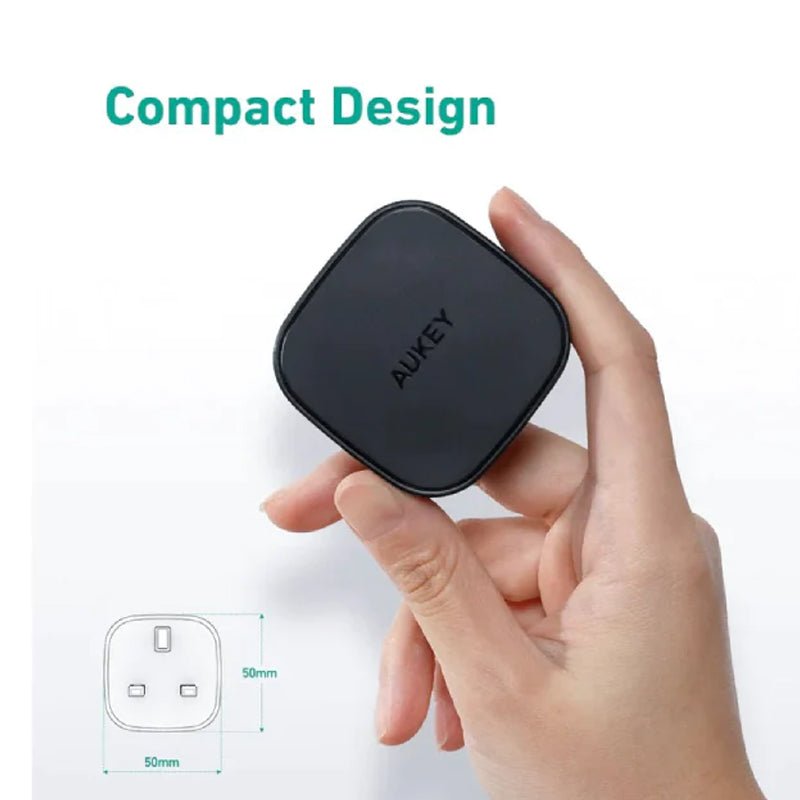 Aukey 20W Compact PD Charger + USB-C - Lightning Cable  + 10,000mAh Power Bank / Black - Bundle Offer