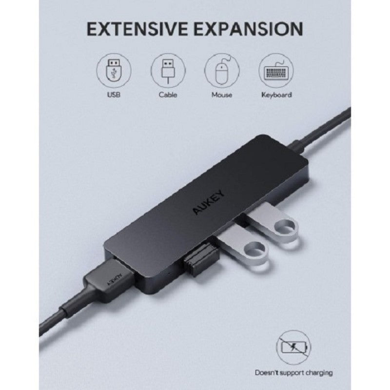 Aukey Aluminum Ultra Slim 4-Port USB 3.0 USB Hub - CB-H37