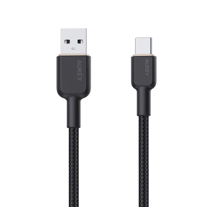 AUKEY Braided Nylon USB 2.0 to USB-C Cable - 0.9m / Black