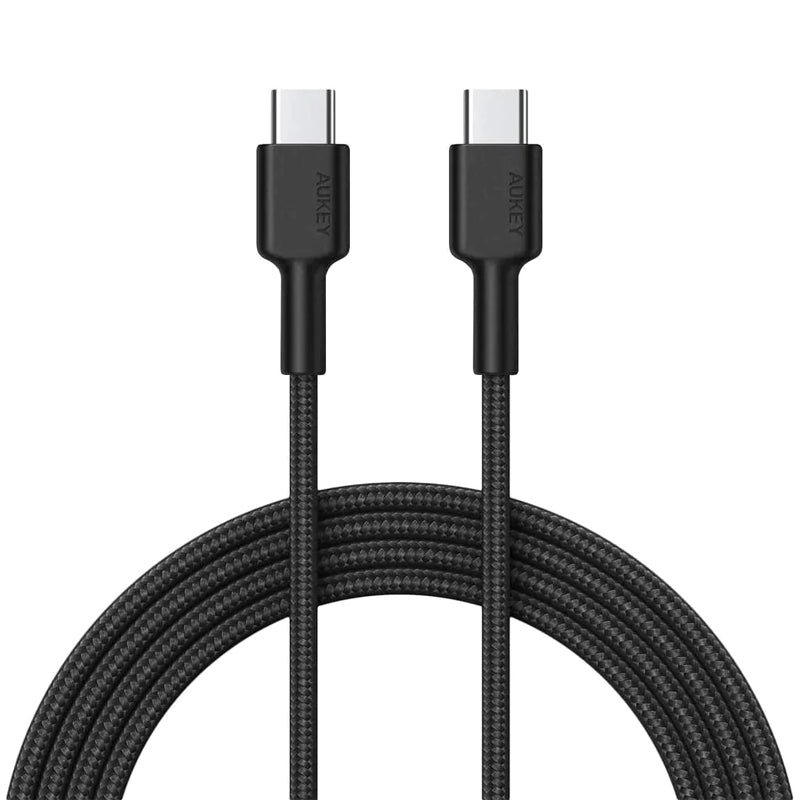 Aukey Braided Nylon USB-C to USB-C Cable(0.9m) - Black