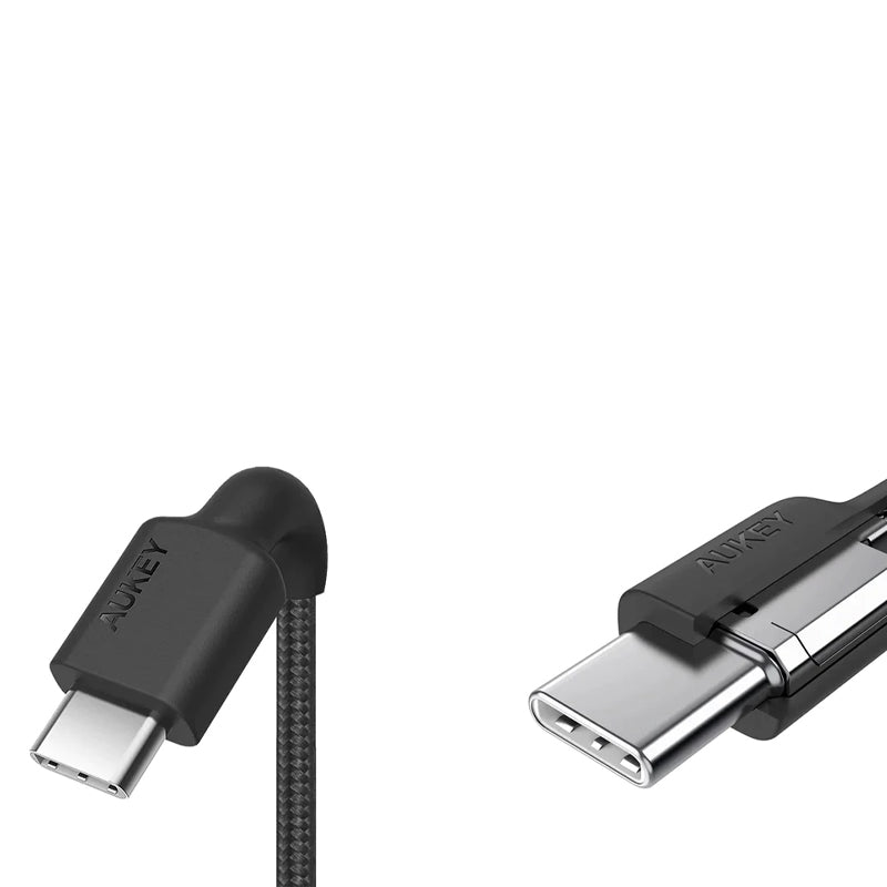 Aukey Braided Nylon USB-C to USB-C Cable(0.9m) - Black