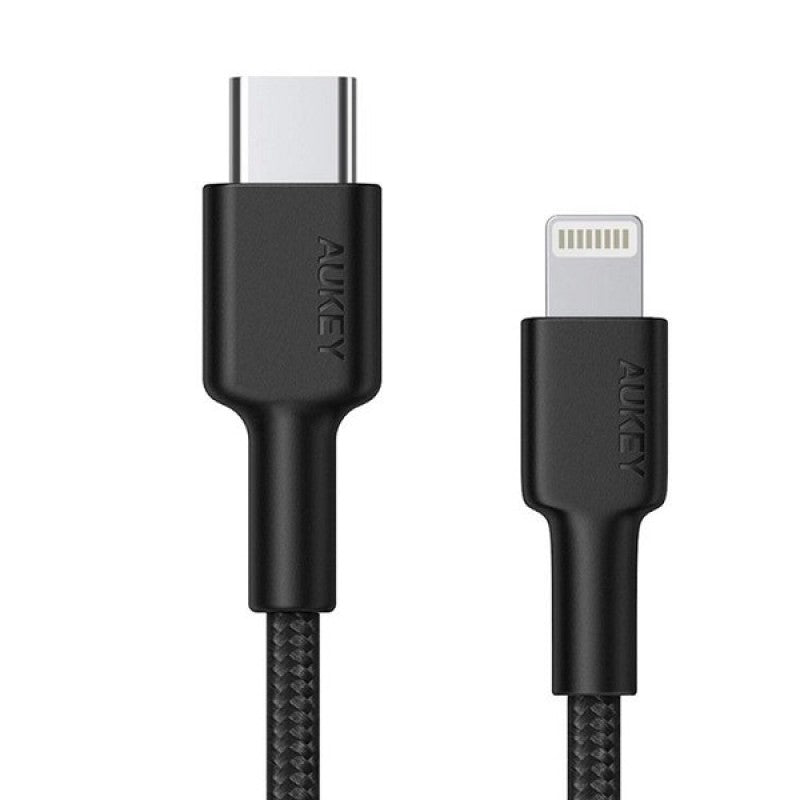 Aukey Braided USB-C to Lightning Cable 1.2 meter, Black