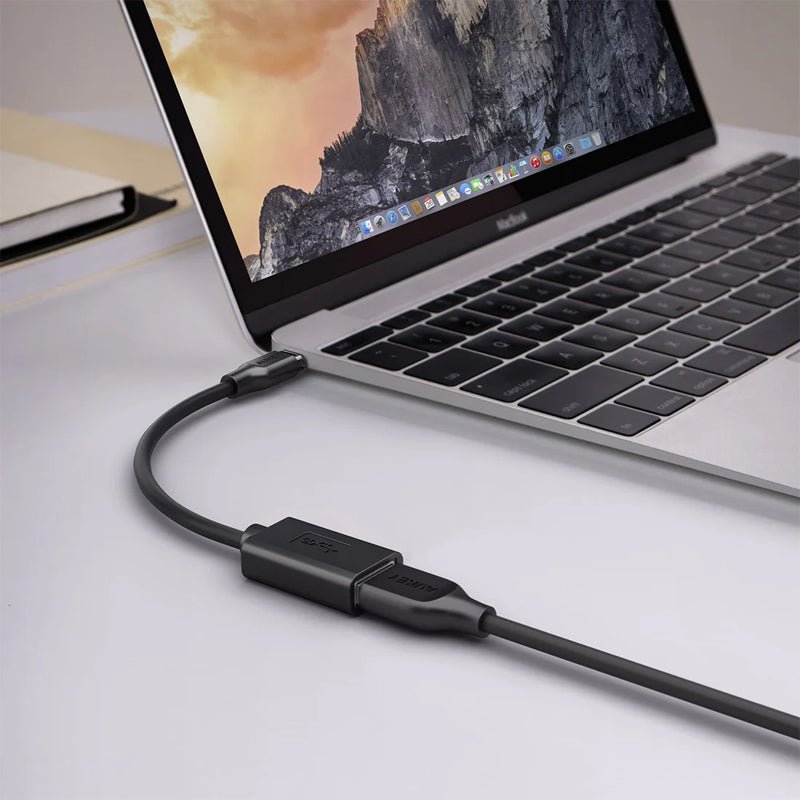 AUKEY USB-C to USB-A Adapter - 0.15m / Black