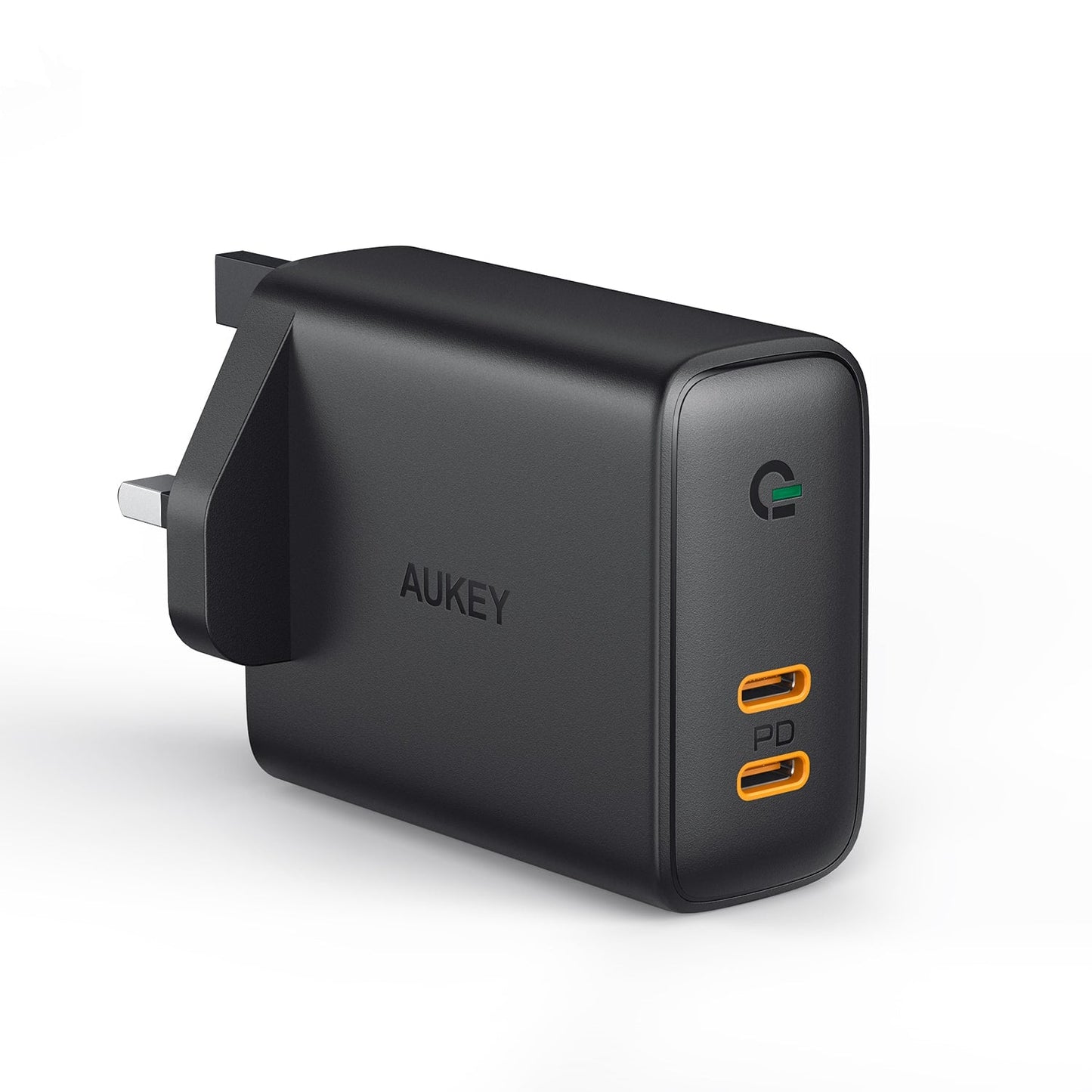 AUKEY Dual-Port Wall Charger with Dynamic Detect - 36W / USB-C / Black