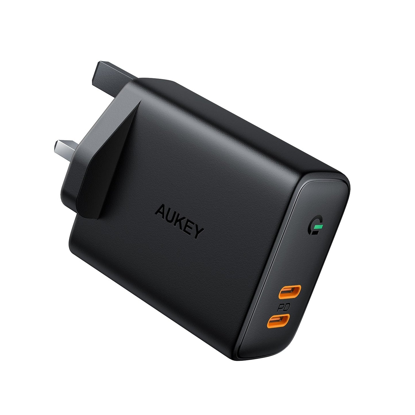 AUKEY Dual-Port Wall Charger with Dynamic Detect - 36W / USB-C / Black