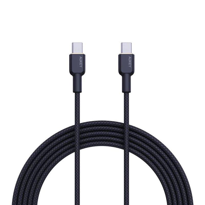 AUKEY Nylon Braided USB-C to USB-C Cable - 1m / Black