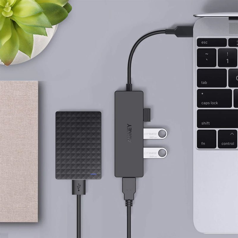 AUKEY USB-C to 4-Port USB 3.0 Gen 1 Aluminum Hub