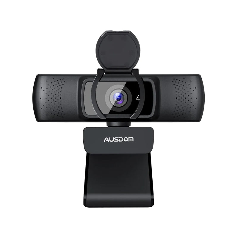 كاميرا ويب AUSDOM AF640 4K، غطاء خصوصية التركيز التلقائي بدقة 8 ميجابكسل، 30 إطارًا في الثانية، كاميرا ويب USB