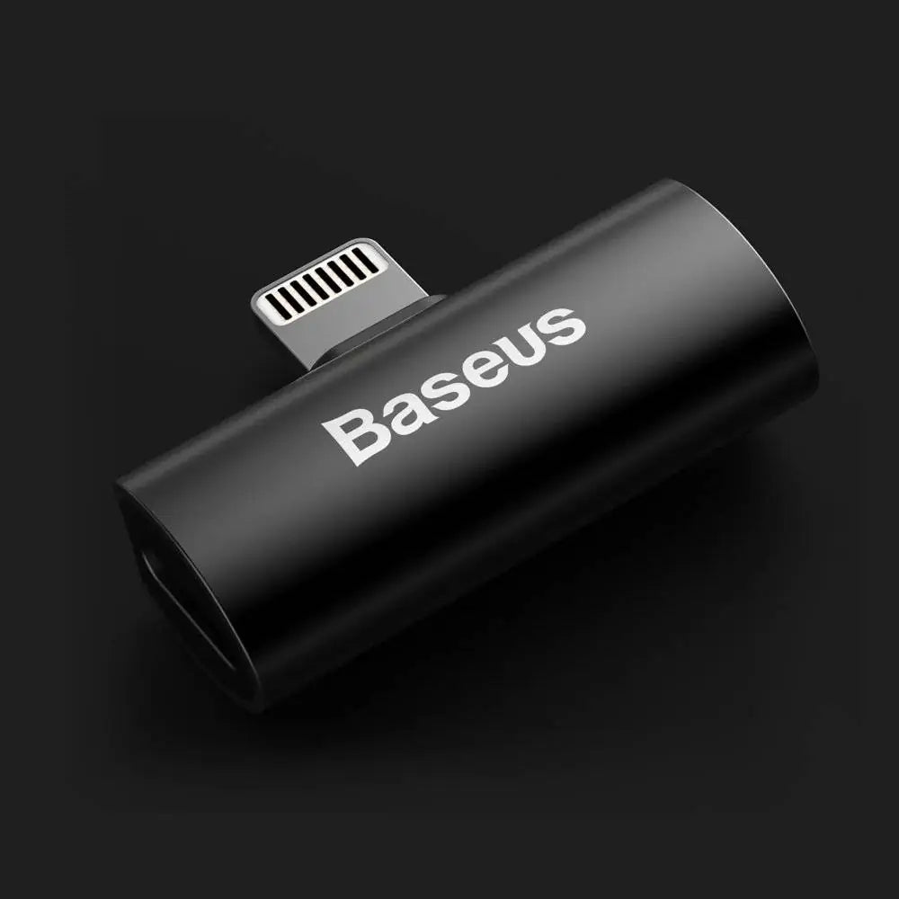 Baseus Audio Converter L46 Adapter from Lightning to 2x Lightning port – Black