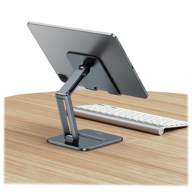 Baseus Biaxial Foldable Metal Desktop Stand For Tablets - Grey