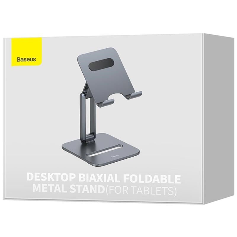 Baseus Biaxial Foldable Metal Desktop Stand For Tablets - Grey