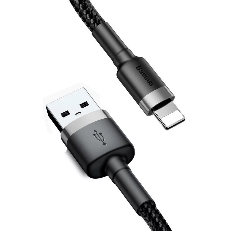 Baseus Cafule USB to Lightning Cable / 3 Meters - Gray/Black
