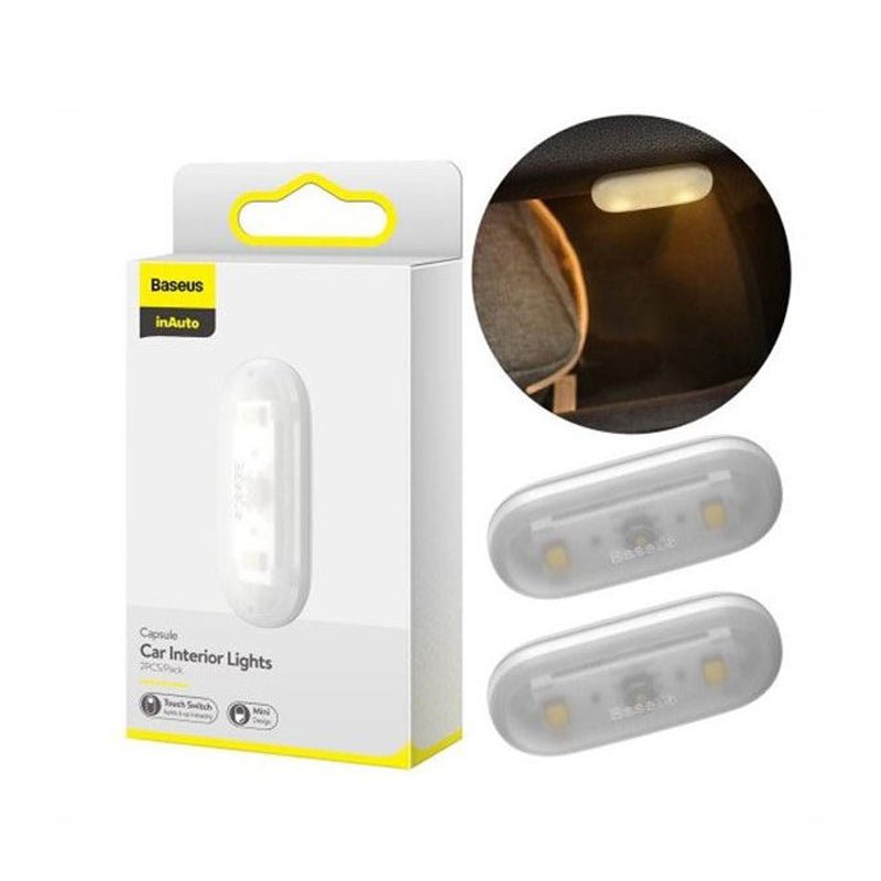 Baseus Capsule Car Interior Lights - White - Pack of 2