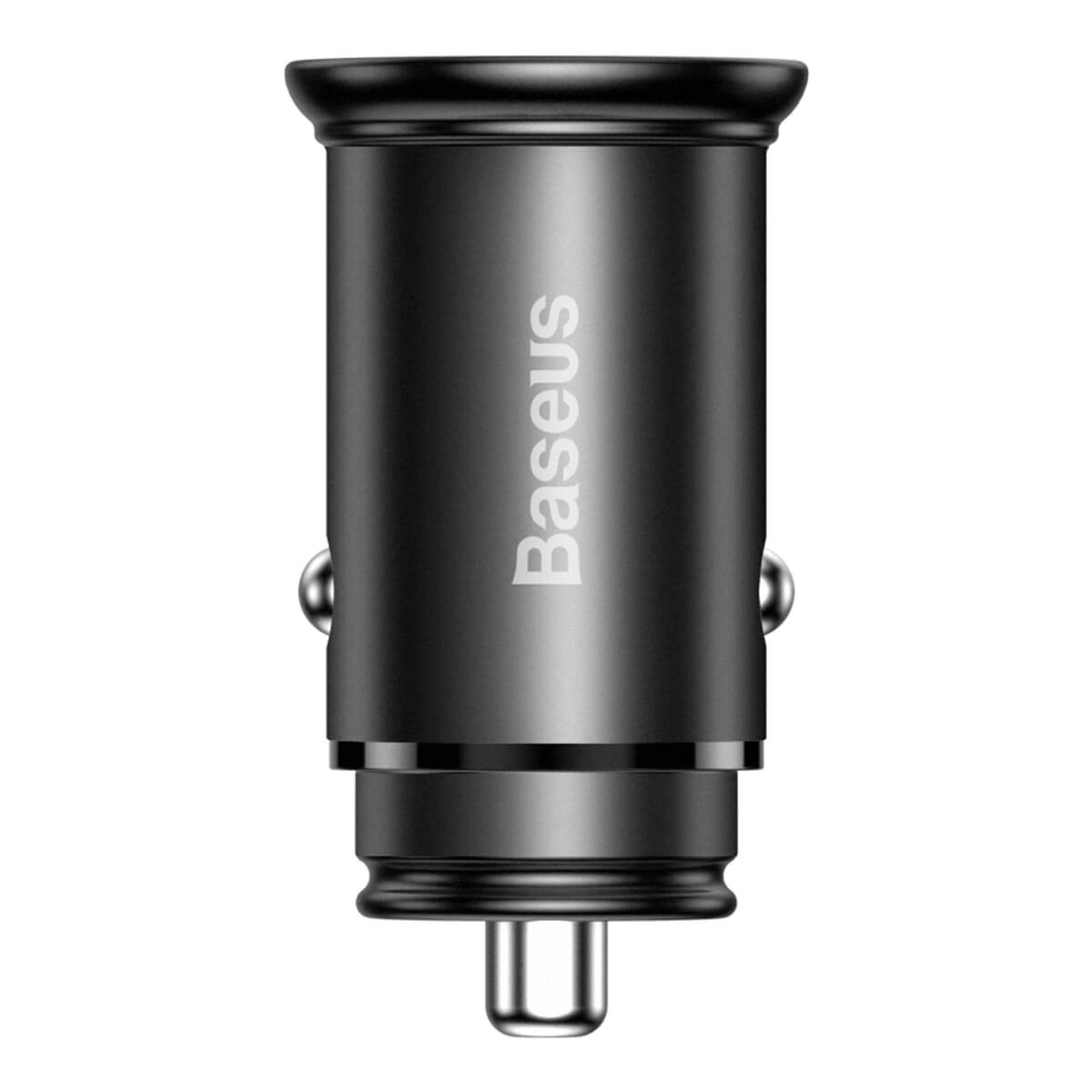 Baseus Circular Metal Pps Quick Charger Car Charger 30W - Black