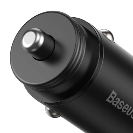 Baseus Circular Metal Pps Quick Charger Car Charger 30W - Black