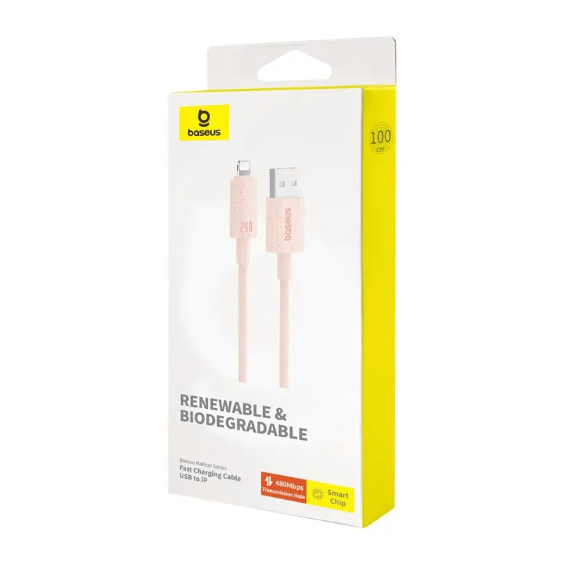 Baseus Habitat Series Fast Charging USB-A to Lightning Cable - 1m / Wheat Pink