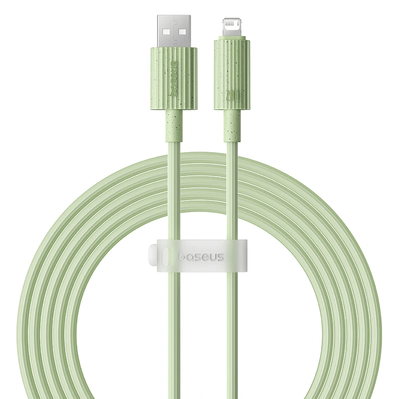 Baseus Habitat Series Fast Charging USB-A to Lightning Cable 2M - Natural Green