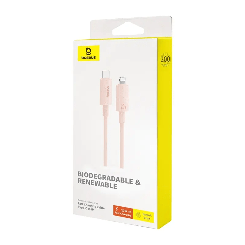 Baseus Habitat Series Fast Charging USB-C to Lightning Cable - 2m / Wheat Pink