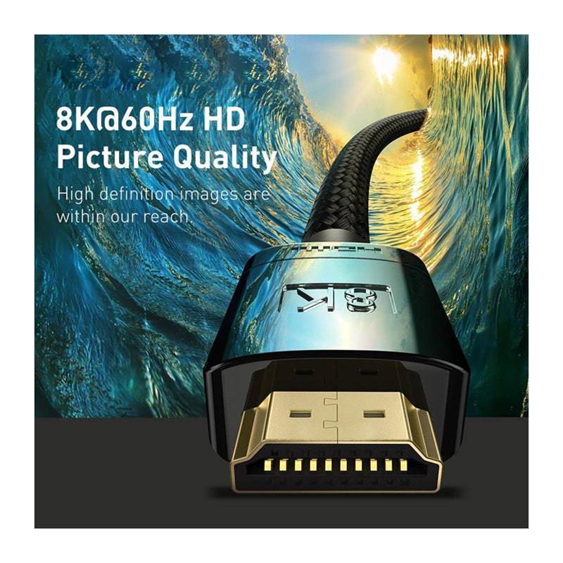 Baseus High Definition HDMI 8K to HDMI 8K Cable - 1 Meter / Black