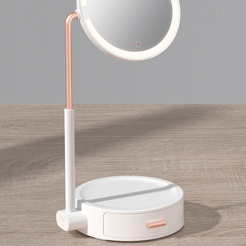 Baseus Lighted Makeup Mirror With Storage Box - 1800 mAh / 5W / White