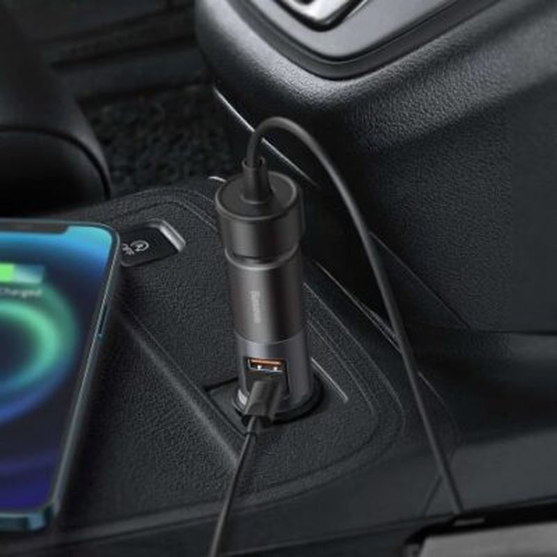 Baseus Share Together Fast Car Charger with Cigarette Lighter - 120W / Gray