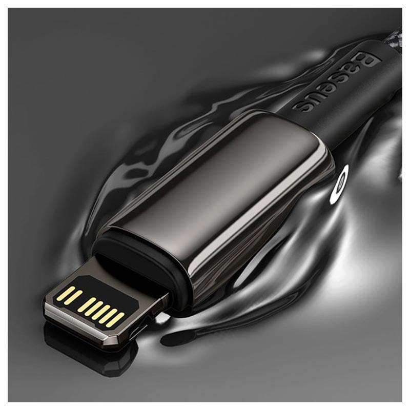 Baseus Tungsten Gold Charging Cable - USB-C / Lightning / 20W / 1 Meter / Black