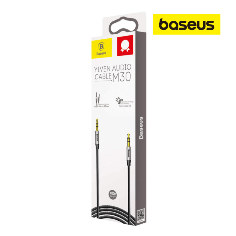 Baseus Yiven Audio Cable(Male to male) M30 - 1.5m / Silver/Black