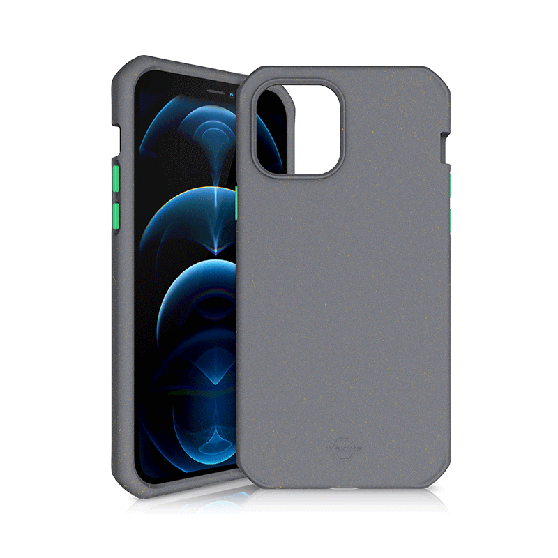 Itskins Biodegradable Case For iPhone 12 & 12 Pro - Grey And Green