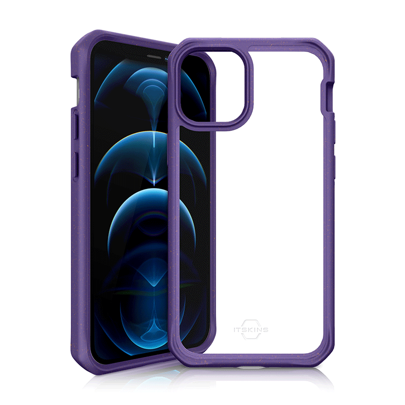 Itskins Biodegradable Case For iPhone 12 Pro Max - Purple And Transparent