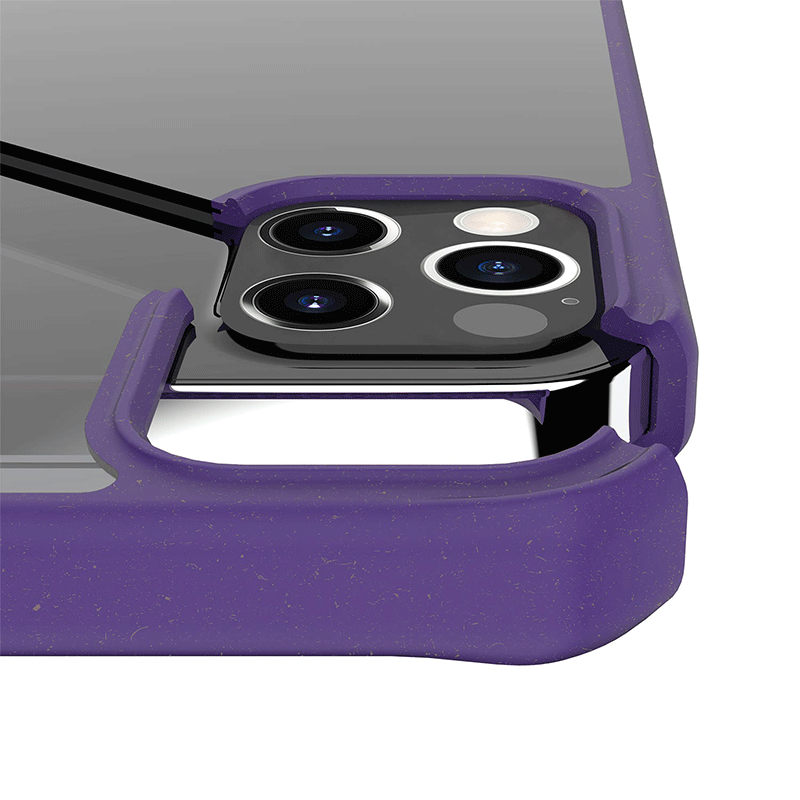 Itskins Biodegradable Case For iPhone 12 Pro Max - Purple And Transparent