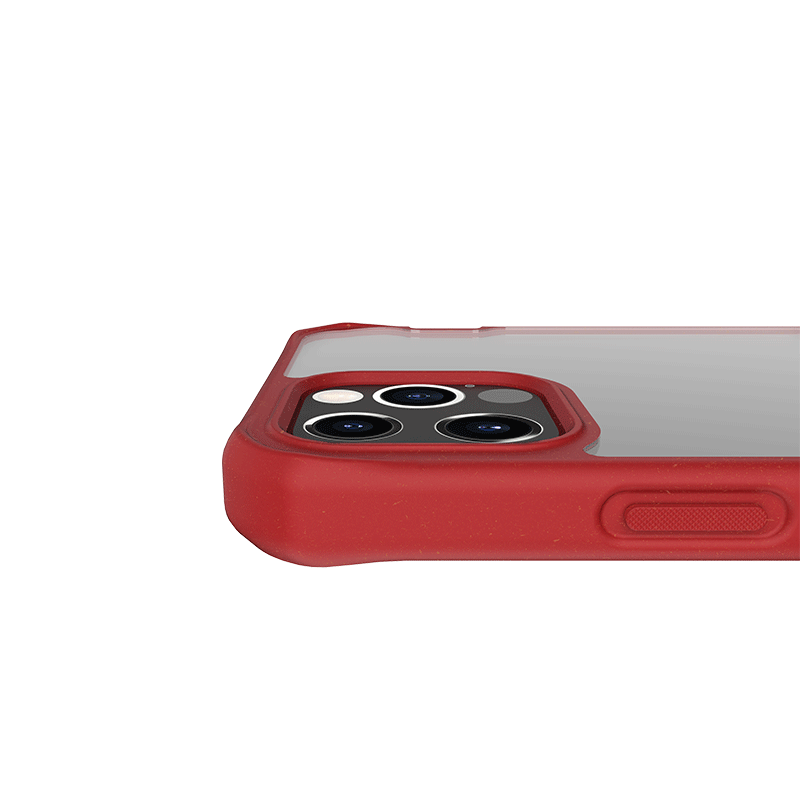 Itskins Biodegradable Case For iPhone 12 Pro Max - Red And Transparent