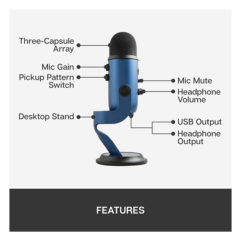 Blue Yeti USB Microphone - USB / Midnight Blue