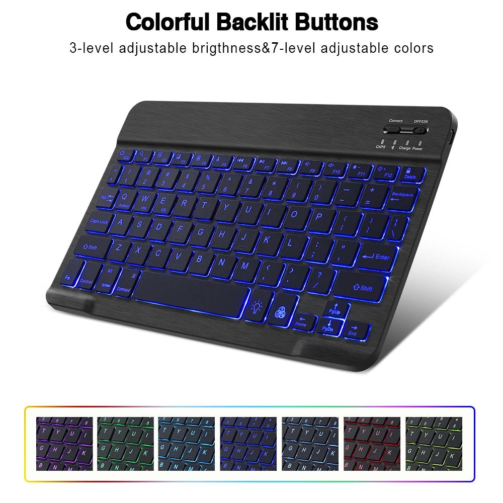 Bluetooth Wireless Keyboard And Mouse Kit For RGB Backlit Keyboard Kit - Black