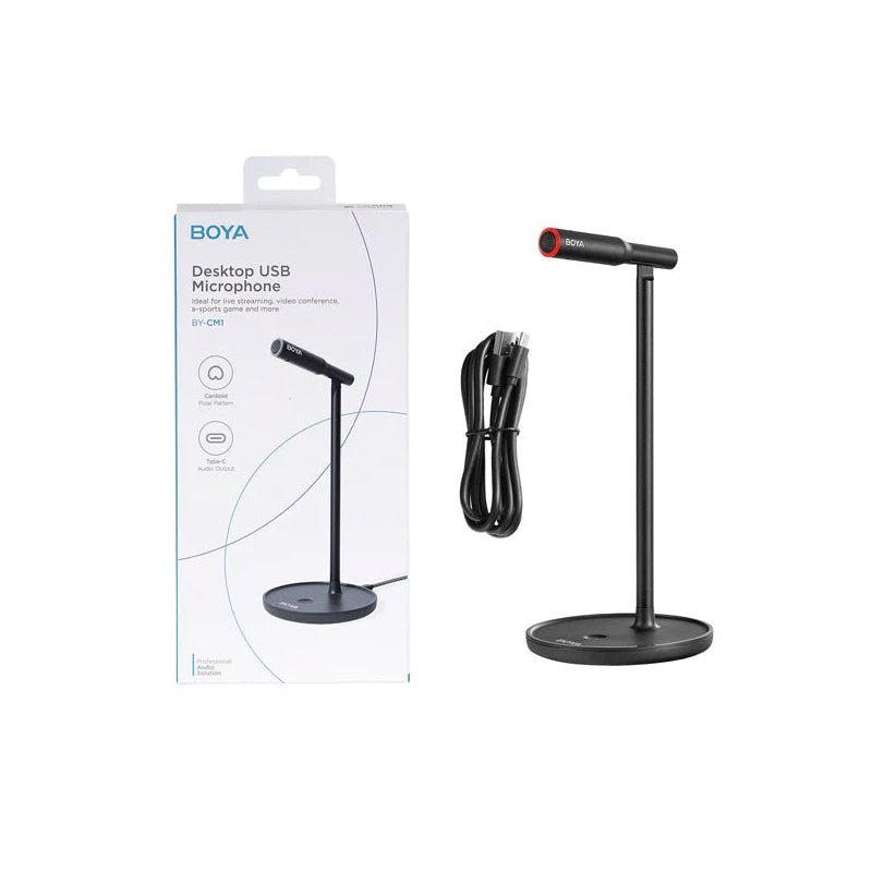 BOYA Cardiod Desktop USB Microphone with Adjustable angle - Black