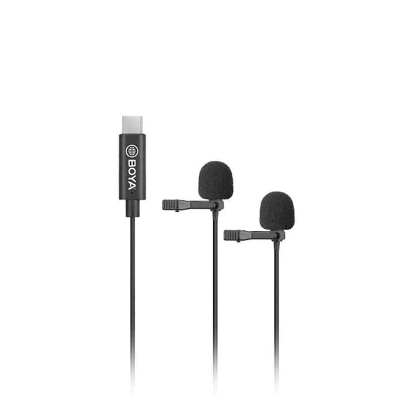 BOYA Dual digital lavalier for Andriod /MAC/Windows - Black