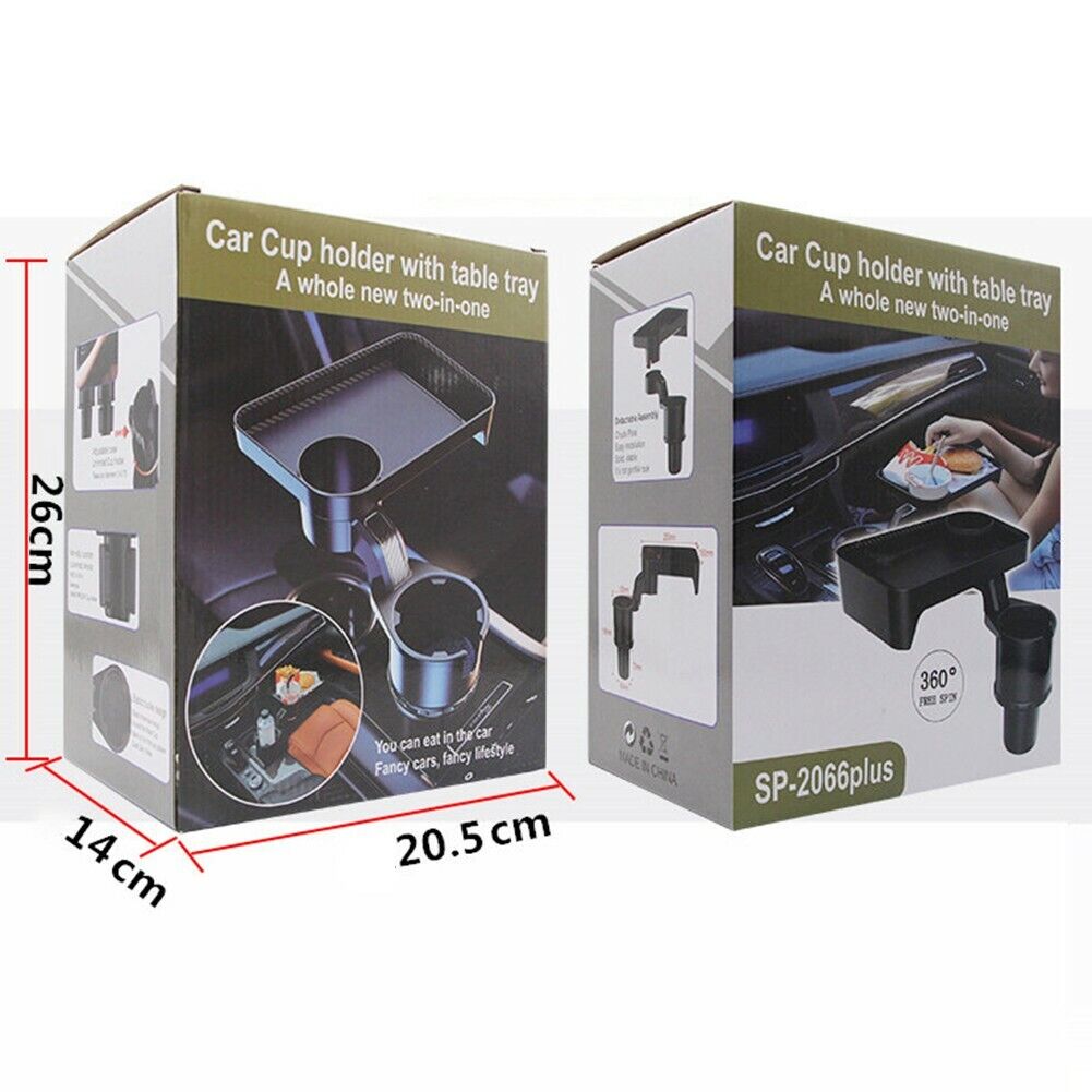 Car Cup Holder With Table Tray - A Whole New Two In One Expander & Tray Multifunctional Car Tray