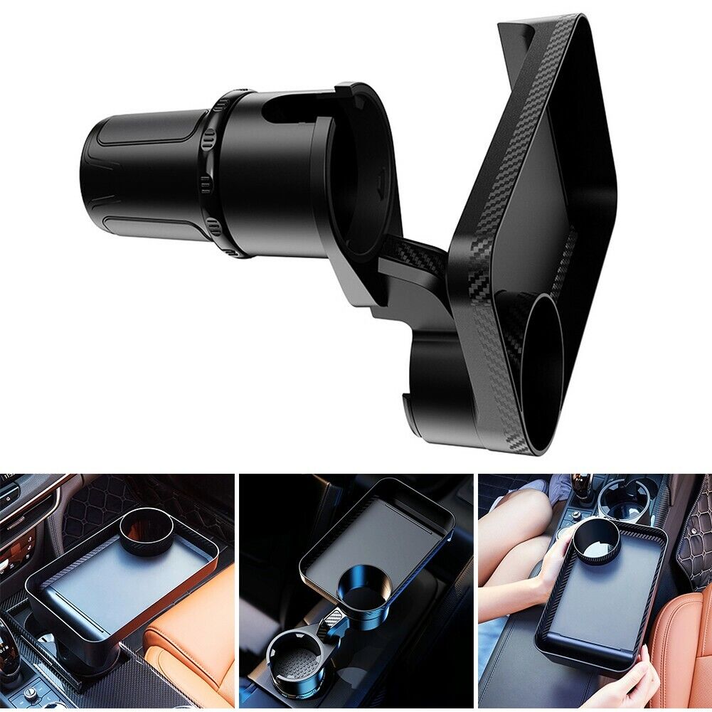 Car Cup Holder With Table Tray - A Whole New Two In One Expander & Tray Multifunctional Car Tray