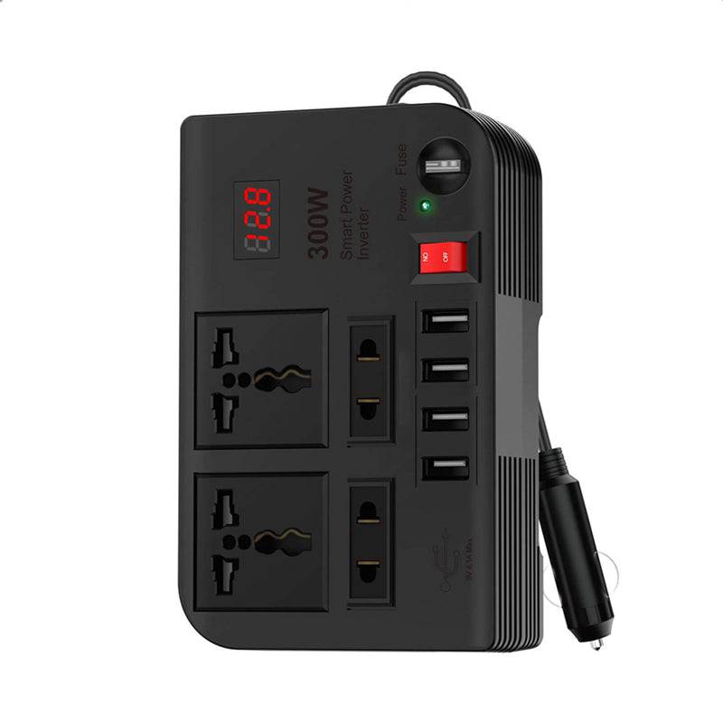 Car Power Inverter - 300W / USB / Black