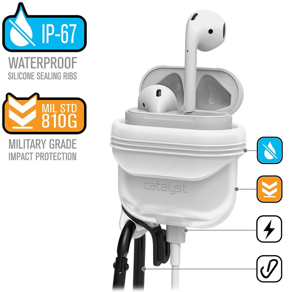 Catalyst® Waterproof Case For Airpods 1 & 2 -Frost White