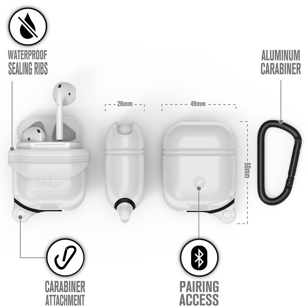 Catalyst® Waterproof Case For Airpods 1 & 2 -Frost White