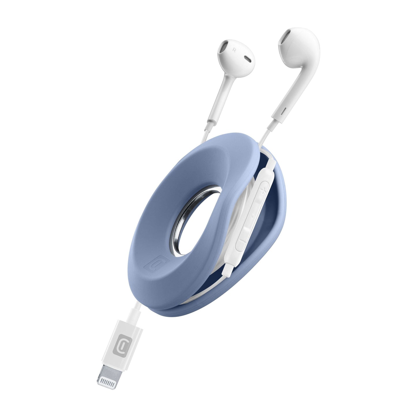 Cellularline Earphones MFI and Cable Reel HOOP - White