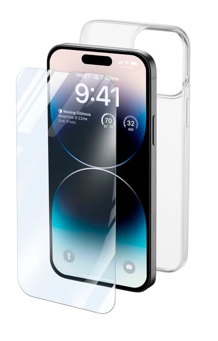 Cellularline Kit Case / Glass - Apple iPhone 14 Pro / Trasparent