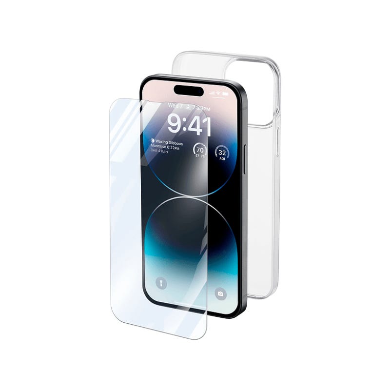 Cellularline KIT Case + Glass iPhone 14Pro Max Transparent