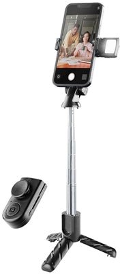 Cellularline Selfie Tripod Sparkle Bluetooth - Black