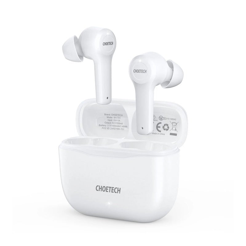 Choetech BH-T01 True Wireless Earbuds - Bluetooth / White