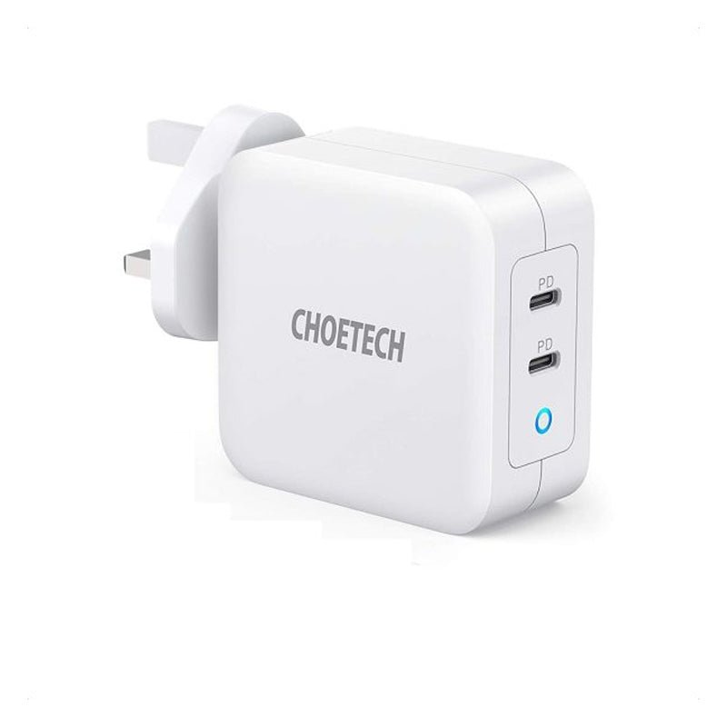 Choetech Dual Port Charger - 38W / Type-C / White