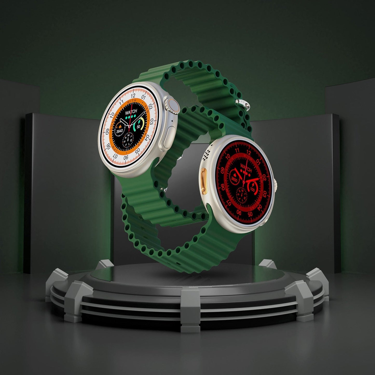 شاشة بورودو ألترا ايفو ساعة ذكية 1.51 بوصة لمس - سوار أخضر 