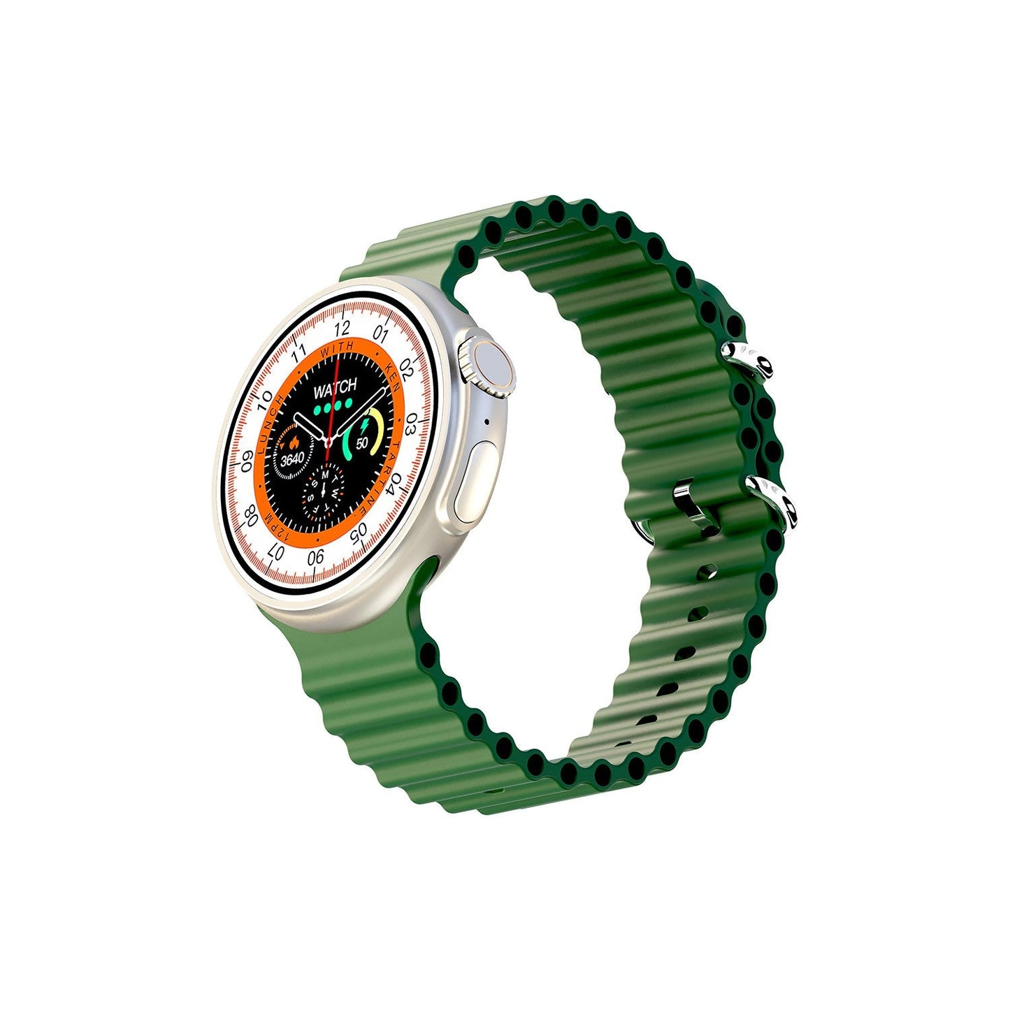 Porodo Ultra Evo Smart Watch 1.51" Wide Touch Screen - Green Strap